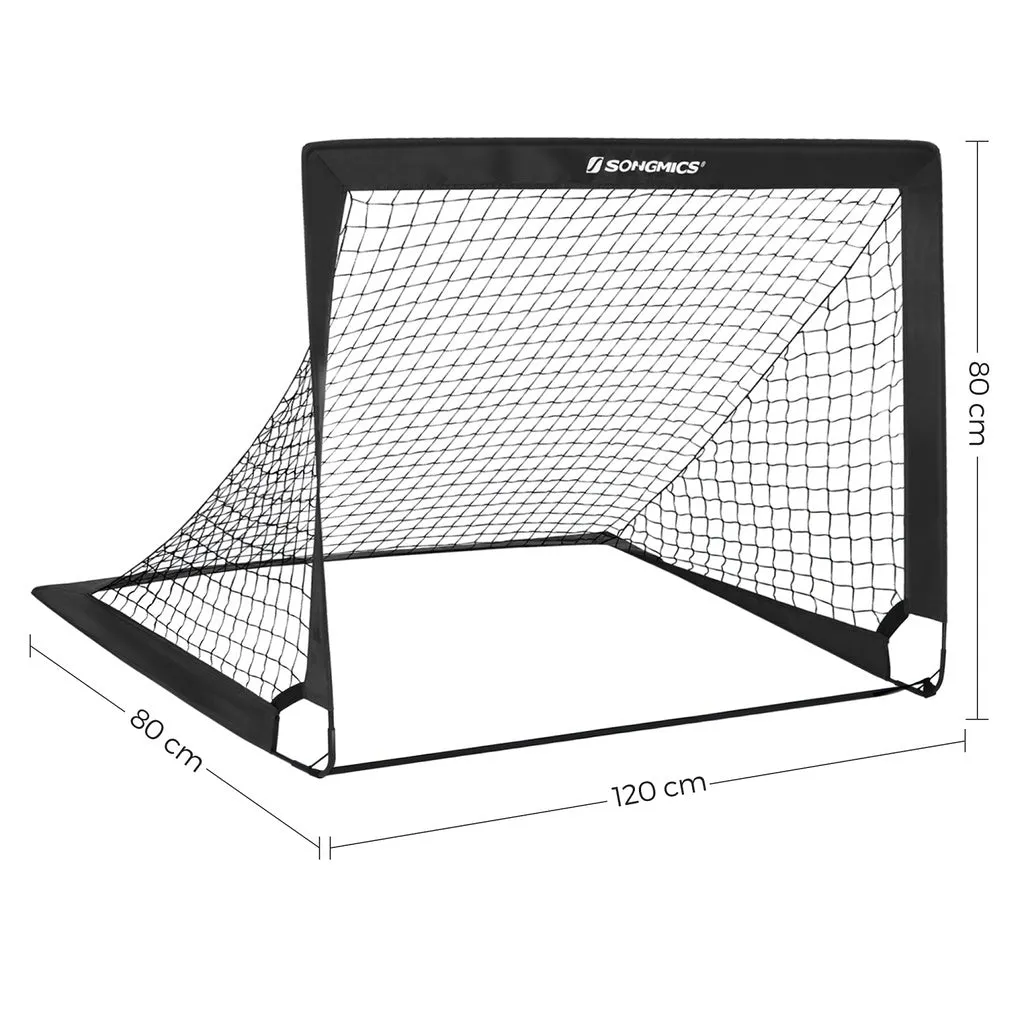 Durable Pop-Up Soccer Goals Set of 2 with Stakes