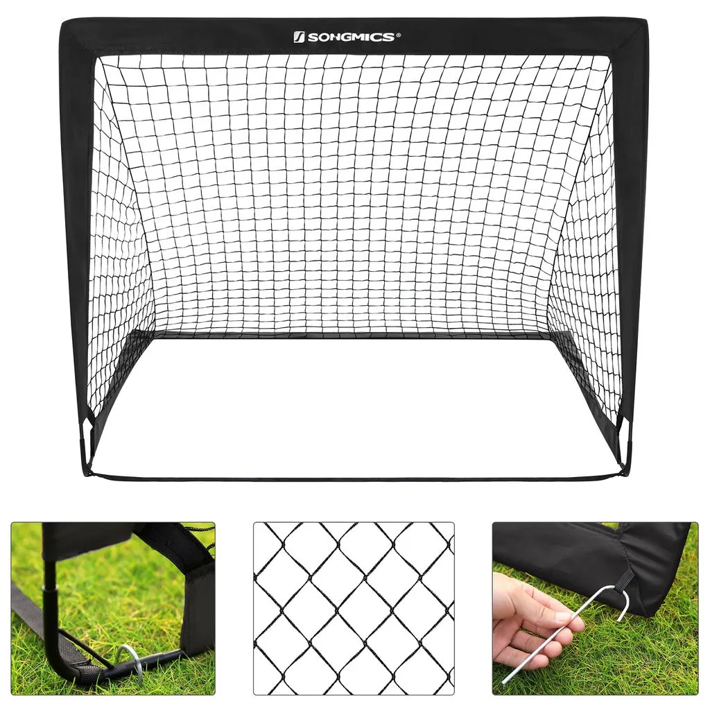 Durable Pop-Up Soccer Goals Set of 2 with Stakes