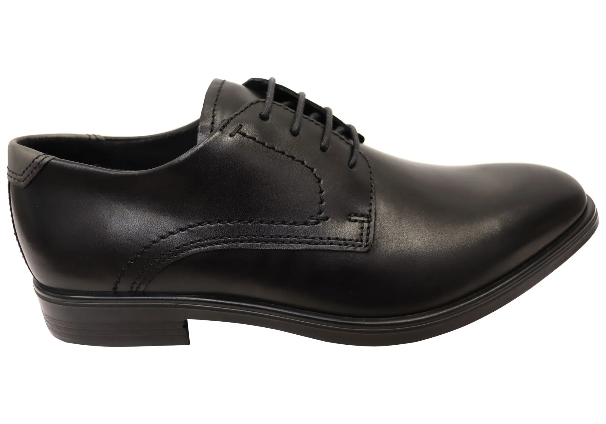 ECCO Mens Comfortable Leather Melbourne Lace Up Dress Shoes