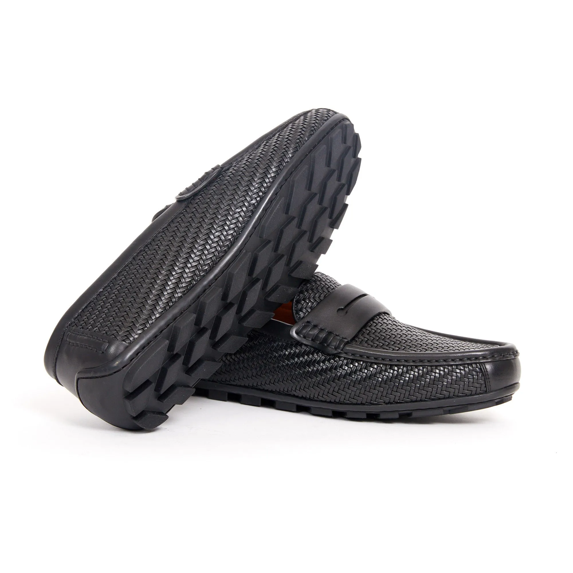 ERMENEGILDO ZEGNA Pelletessuta™ Highway Driving Shoes BLACK