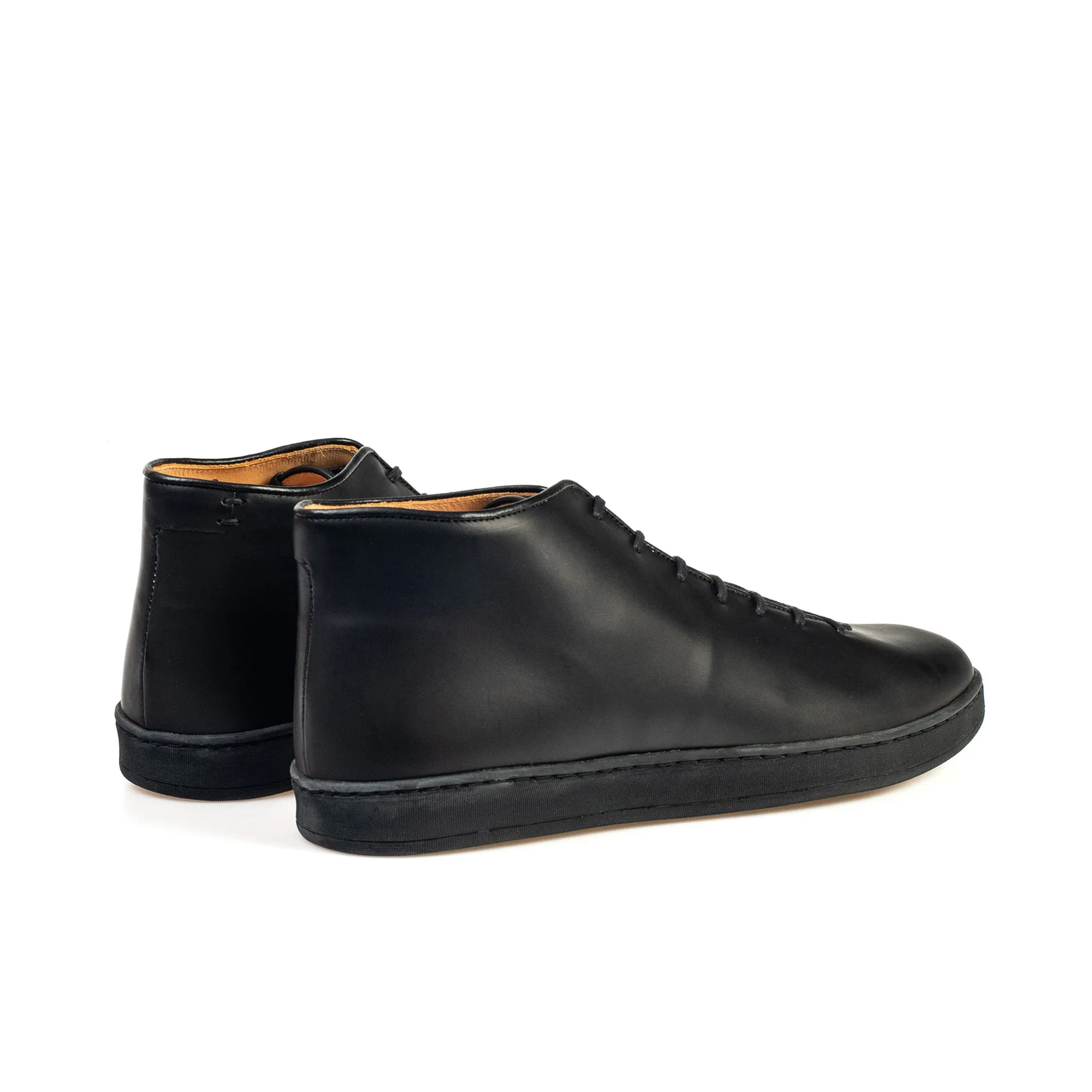 Everdon Wholecut Mid - Black Veg Tan Calf