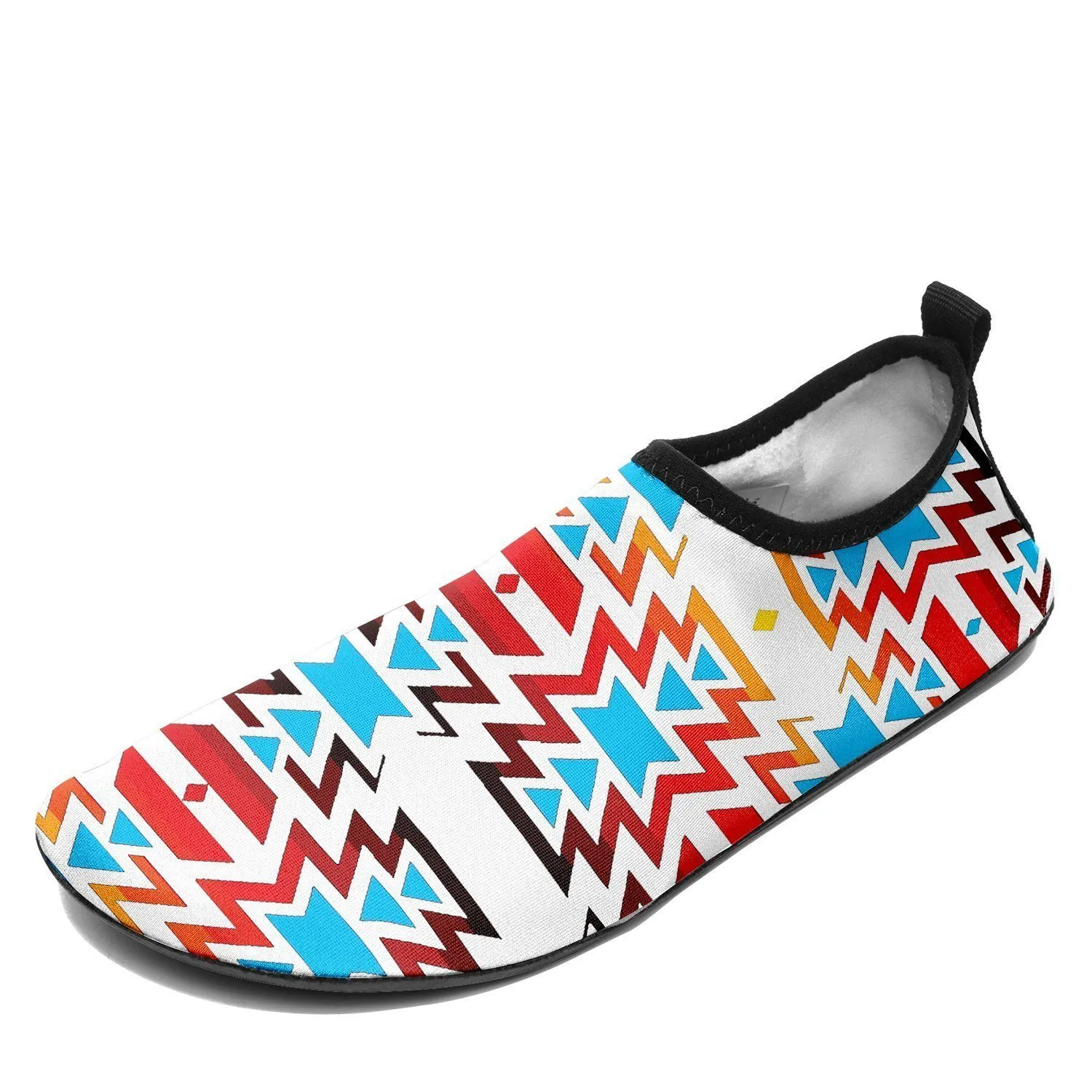 Fire Colors and Sky Sockamoccs Kid's Sockamoccs Slip On Shoes