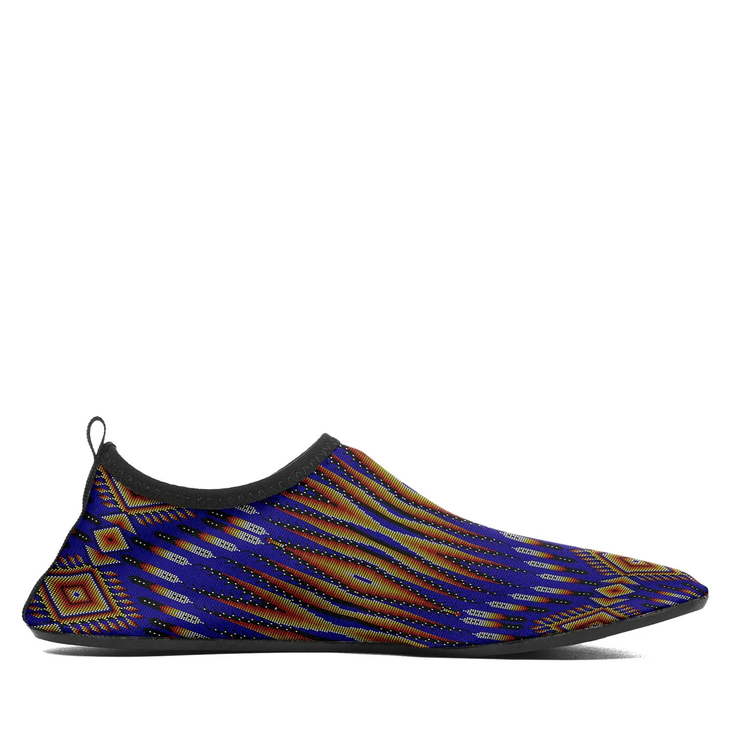 Fire Feather Blue Kid's Sockamoccs Slip On Shoes