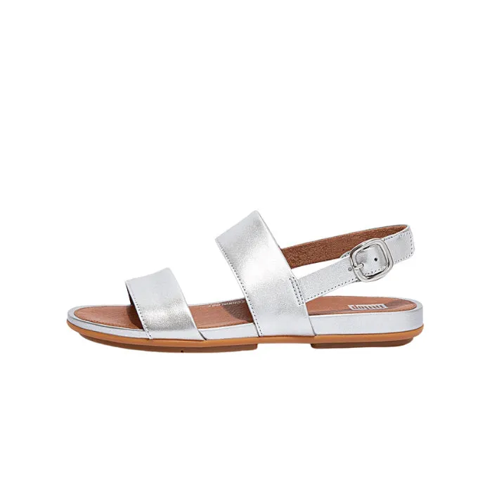 Fitflop Women Gracie Leather Back-Strap Sandals |EB1-011| Silver