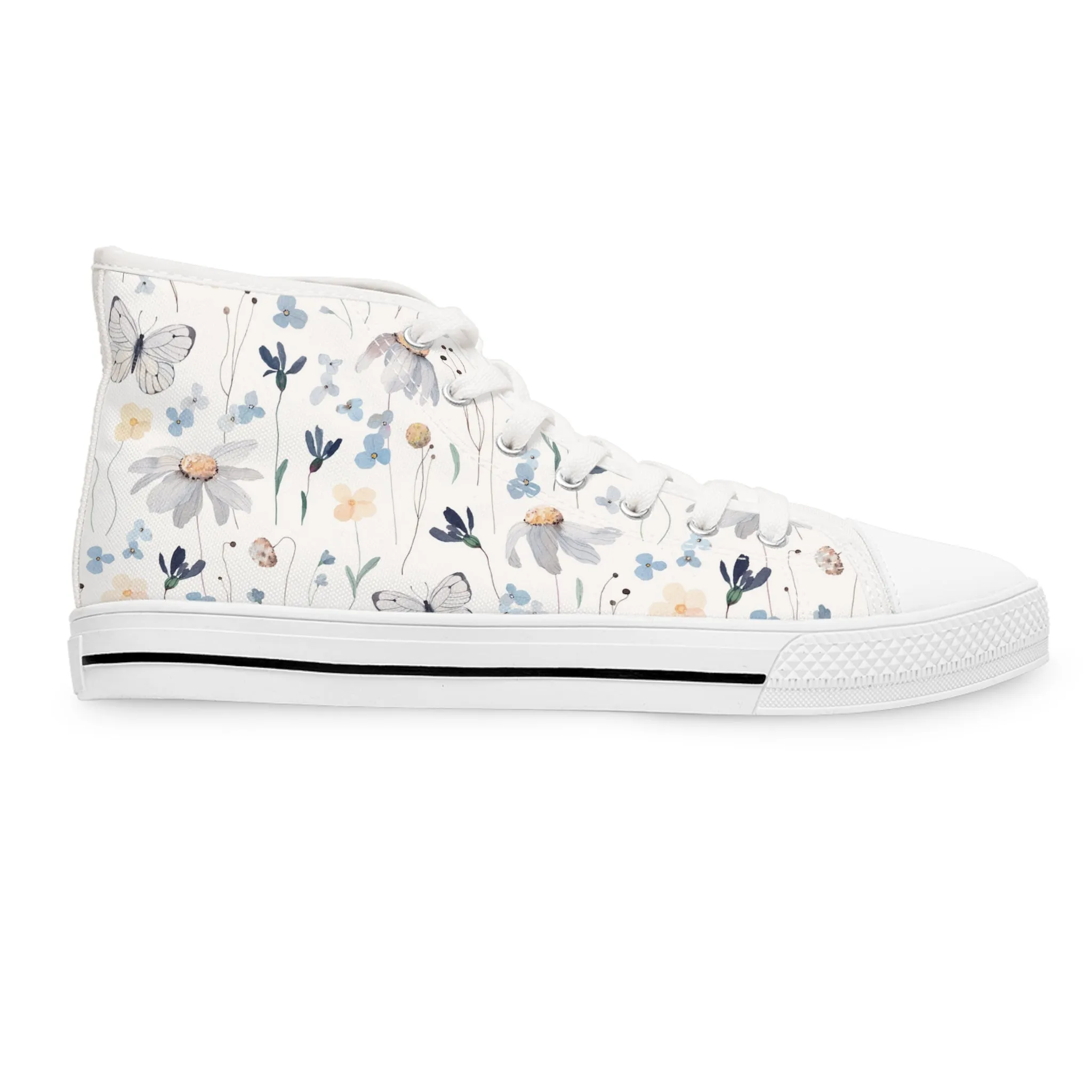 Flowers Women's High Top Sneakers