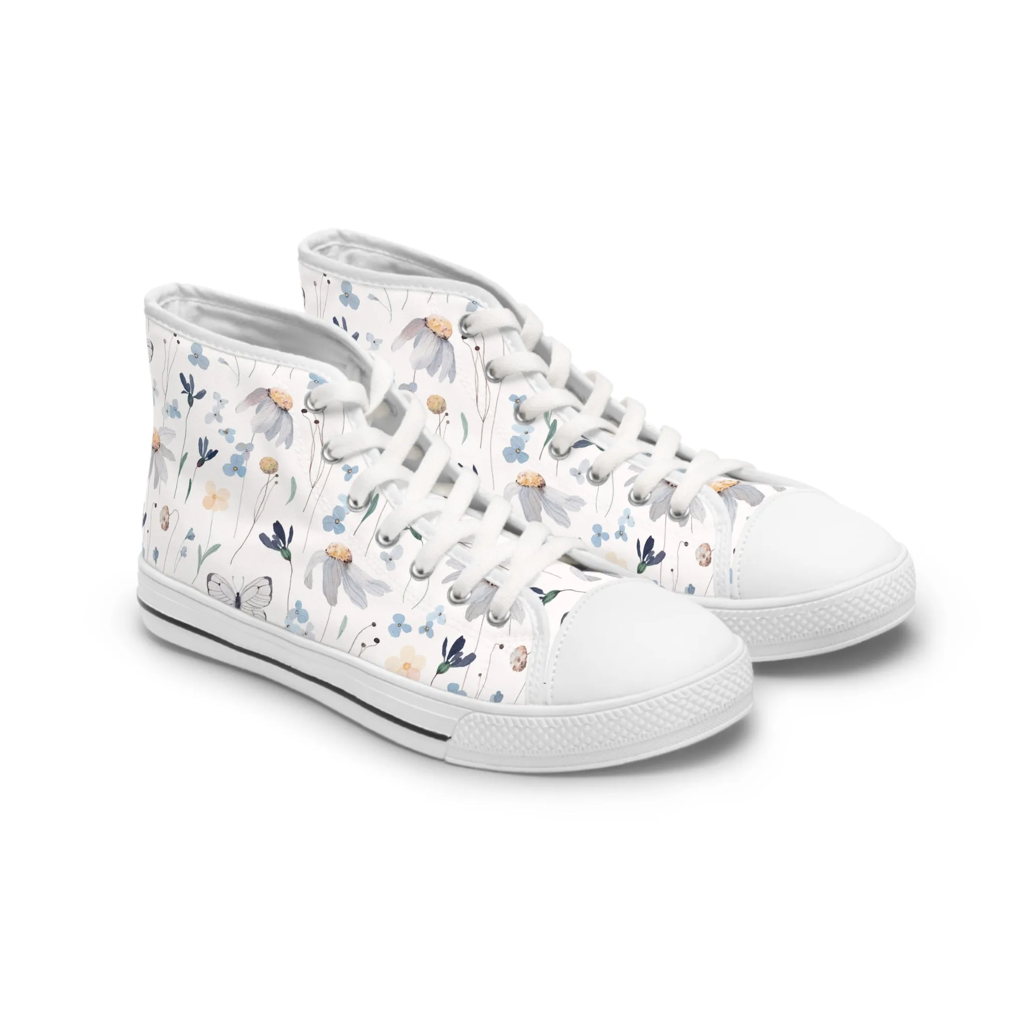 Flowers Women's High Top Sneakers