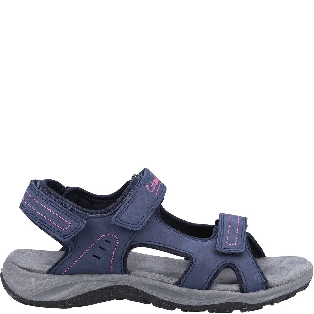 Freshford Recycled Sandals Navy/Berry