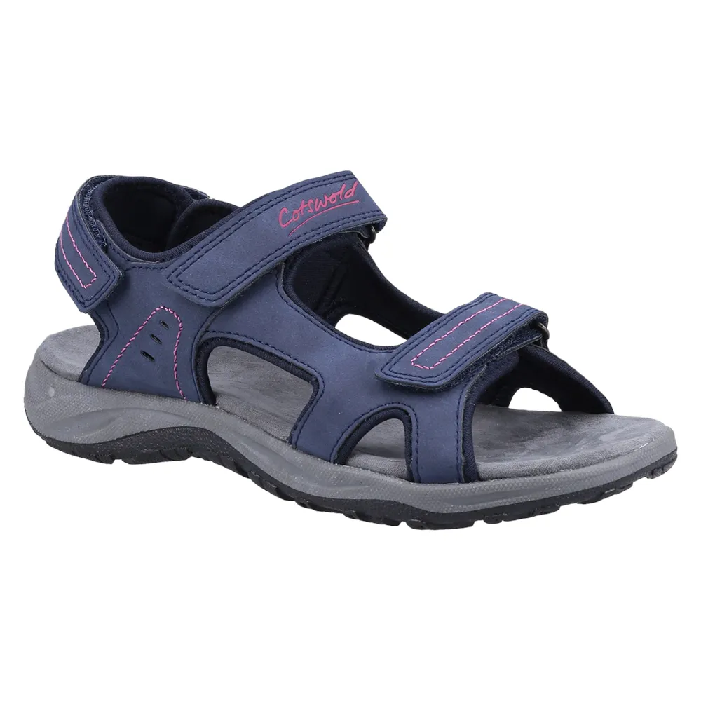 Freshford Recycled Sandals Navy/Berry