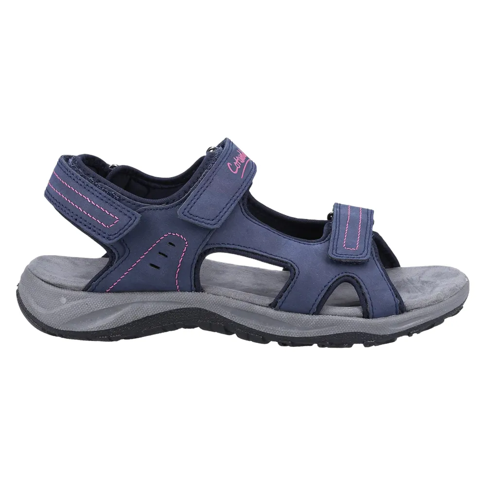 Freshford Recycled Sandals Navy/Berry