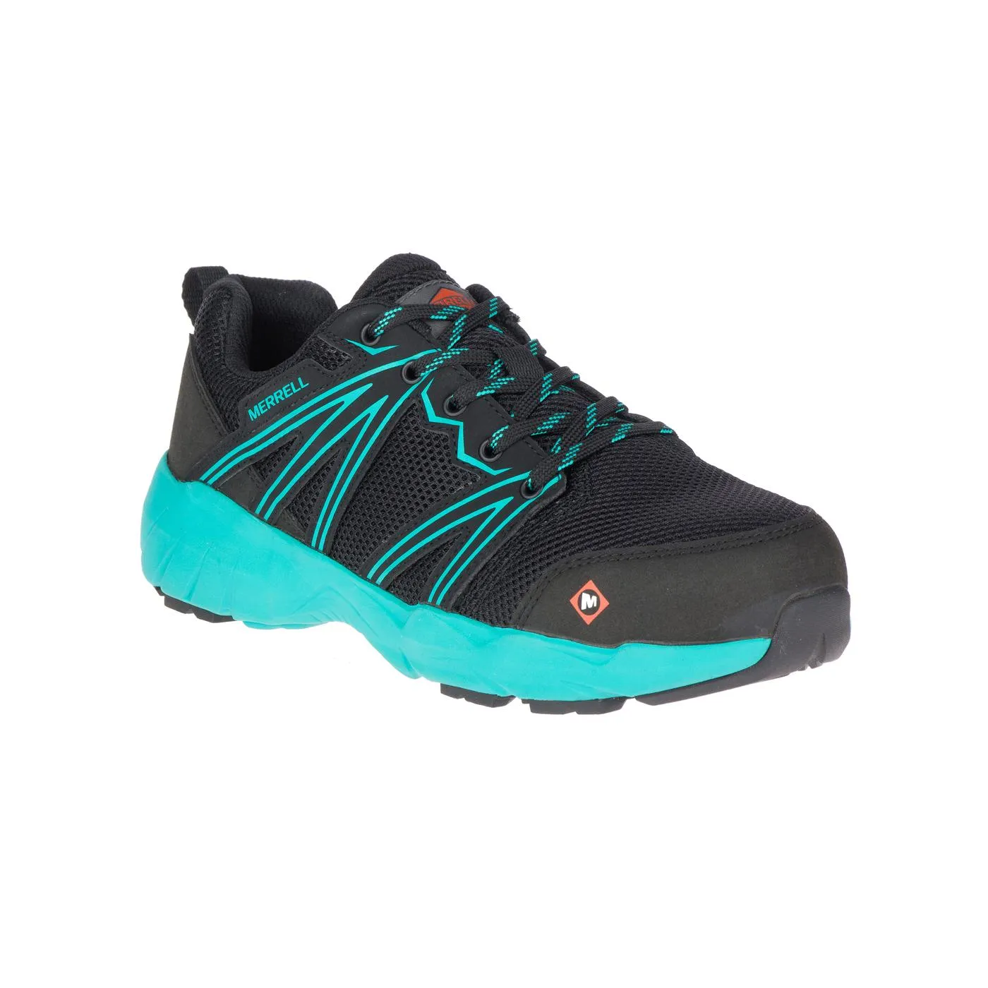 Fullbench Superlite Women's Alloy-Toe Work Shoes Black/Teal