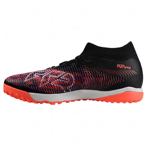 Future 8 Match TF Turf Soccer Shoes - Puma Black-Puma White-Glowing Red