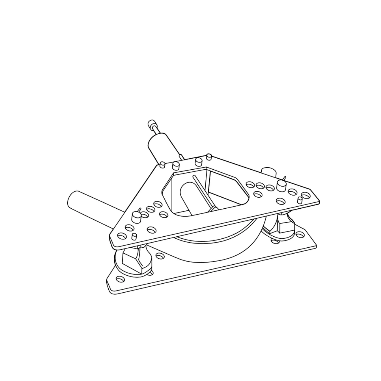 Greenlee 777E975 Hydraulic Bender for 1-1/4in-4in Conduit with 975 Pump - Reconditioned