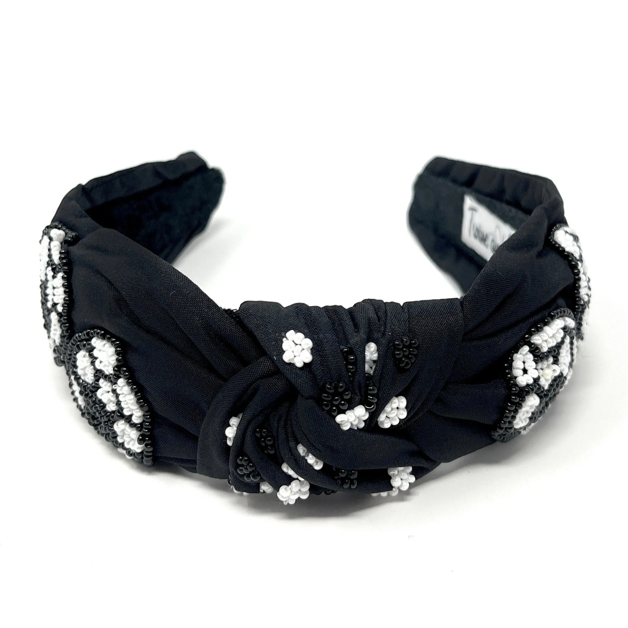 Hand Beaded Soccer Knot Headband