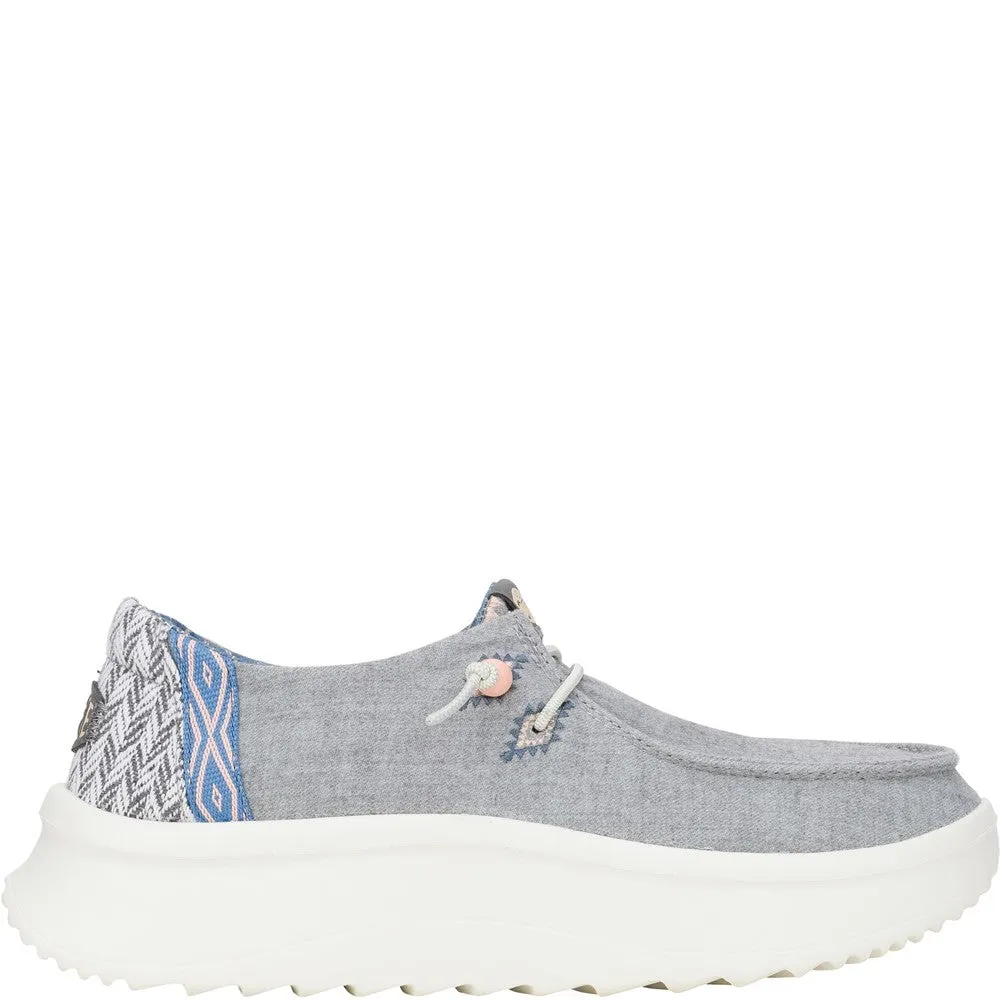 HEYDUDE Wendy Peak Chambray Woven Shoes