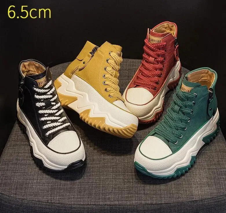 High Top Leather Boots Sneakers: M2511 Women's Casual Shoes