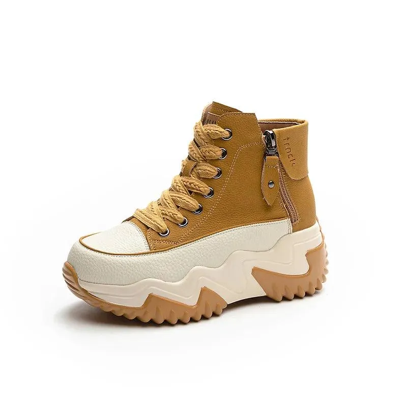 High Top Leather Boots Sneakers: M2511 Women's Casual Shoes