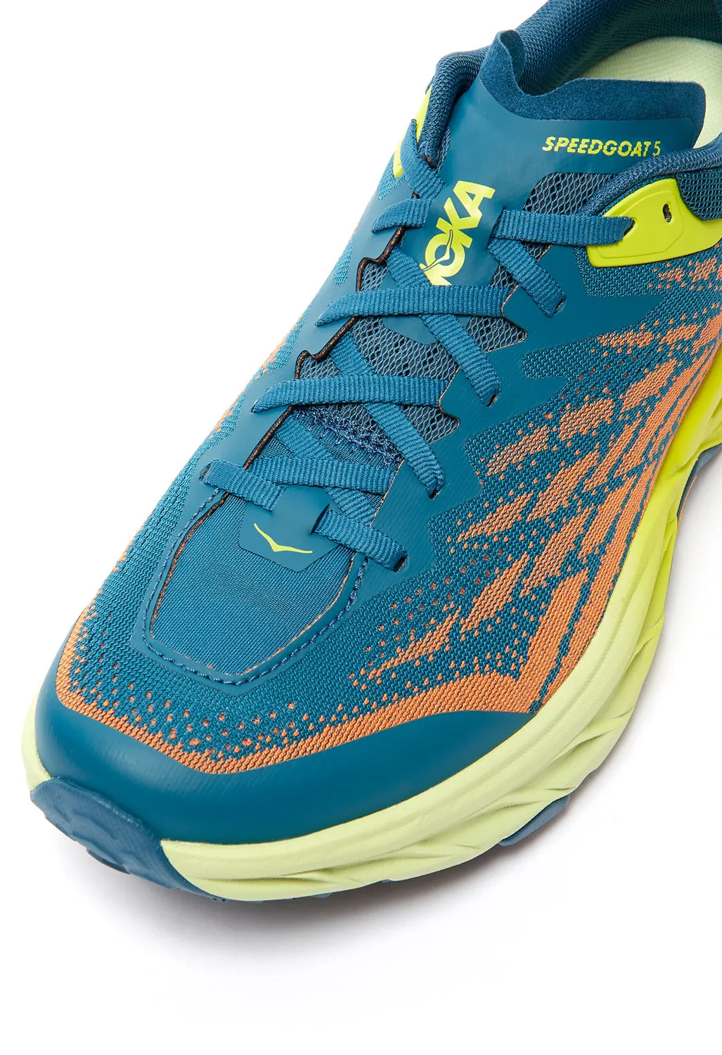 Hoka Speedgoat 5 Men's Trail Shoes - Blue Coral / Evening Primrose