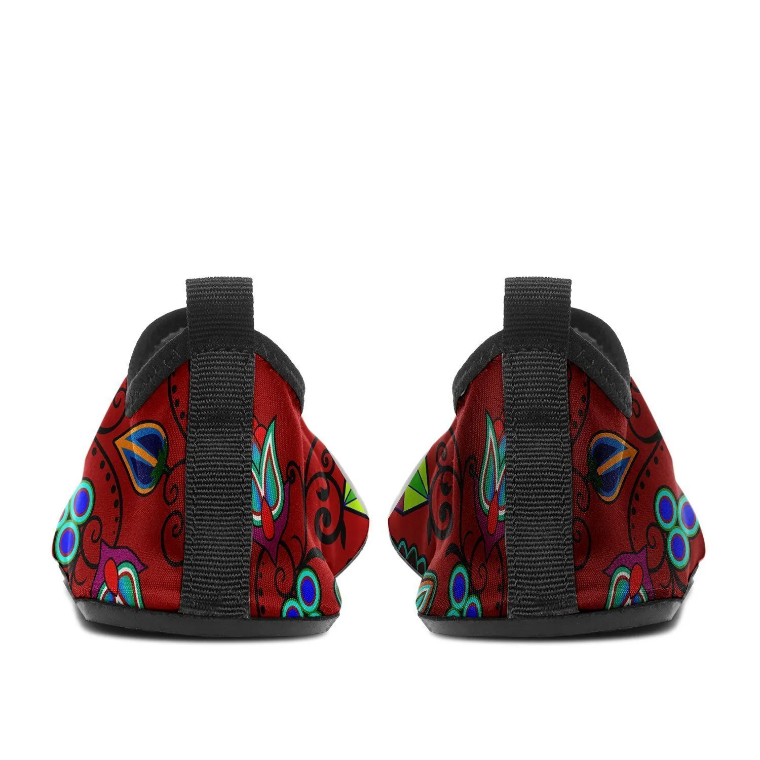 Indigenous Paisley Dahlia Sockamoccs Kid's Sockamoccs Slip On Shoes