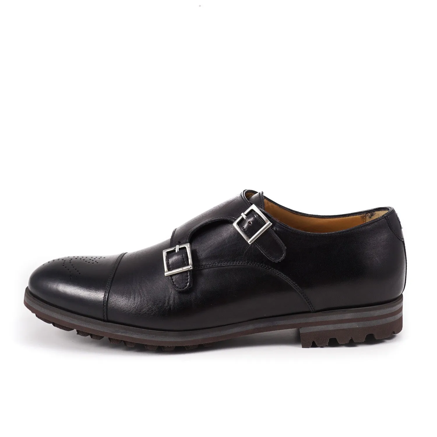 Isaia Double Buckle Monk Strap with Lightweight Sole