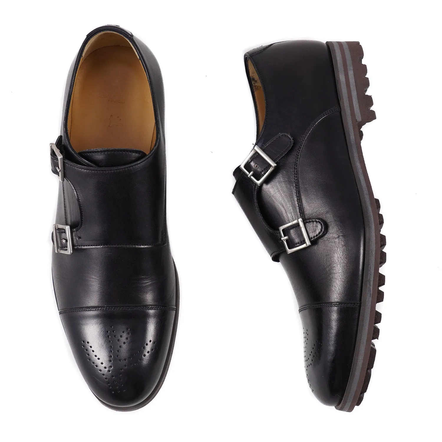 Isaia Double Buckle Monk Strap with Lightweight Sole