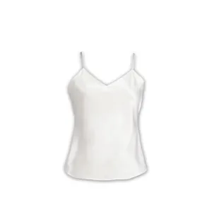 J. Peterman Women's Silk V-Neck Cami in Ivory