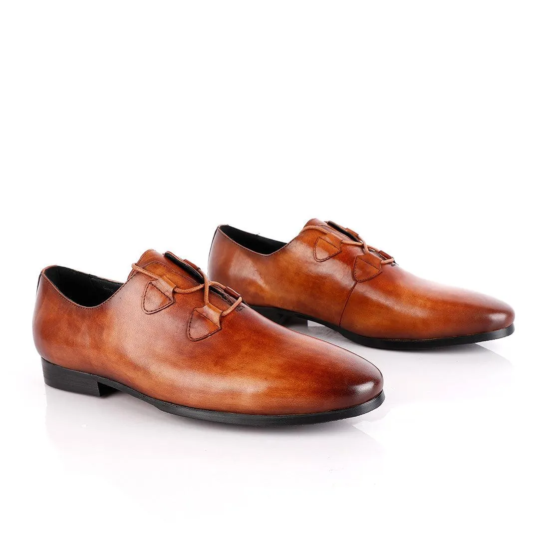 John Foster Brown Oxford Laceup Leather Shoe