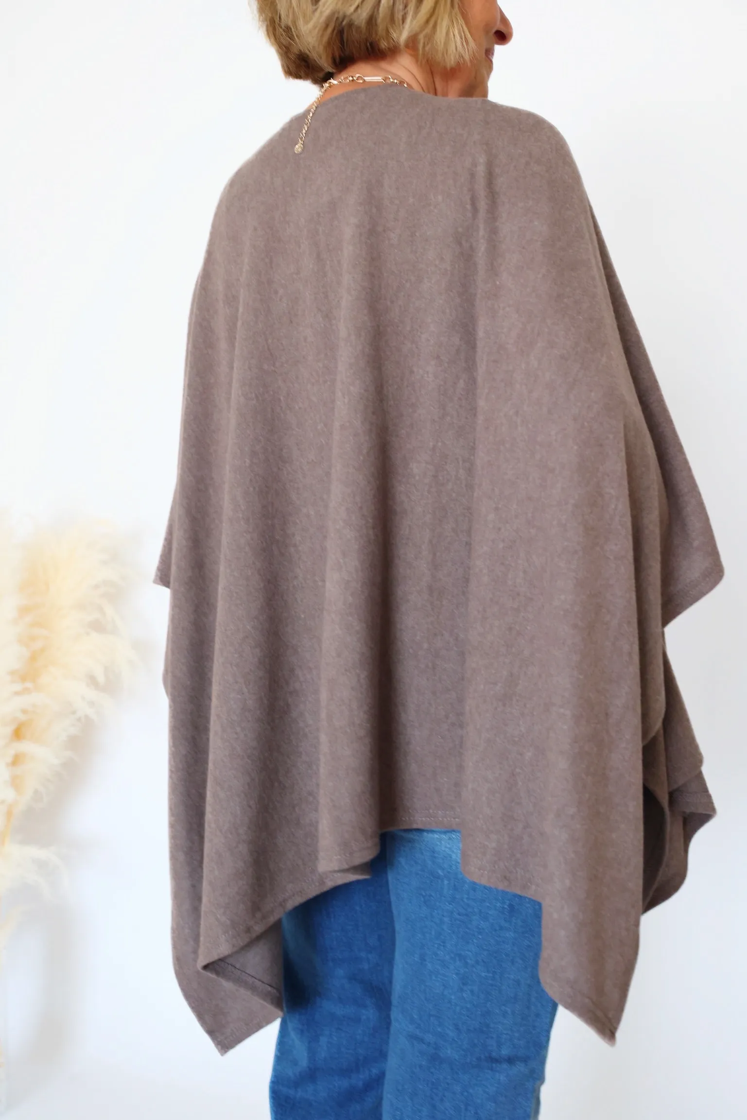 Kiara Lightweight Brushed  Wrap - Brown