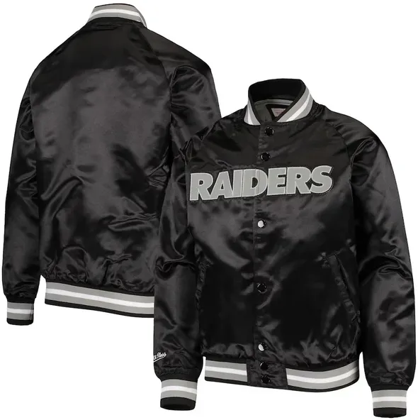 LAS VEGAS RAIDERS YOUTH LIGHTWEIGHT SATIN JACKET