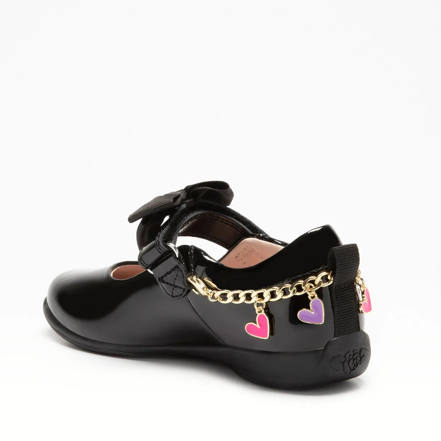 Lelli Kelly Aurora Bracelet Girls Black Patent School Shoe F Width