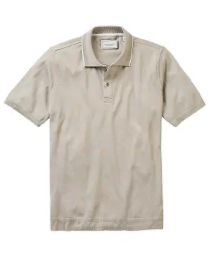 Lightweight Ribbed Polo Shirt With Tipping