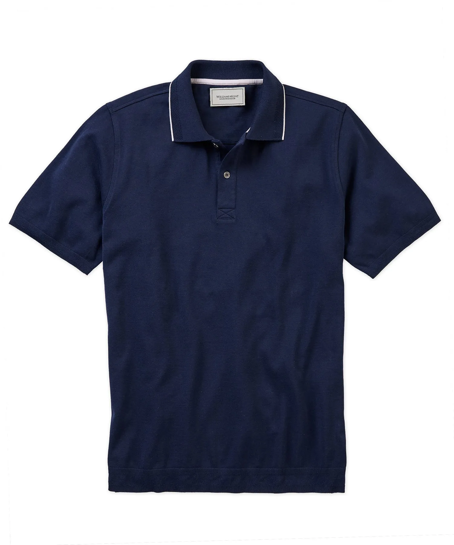 Lightweight Ribbed Polo Shirt With Tipping