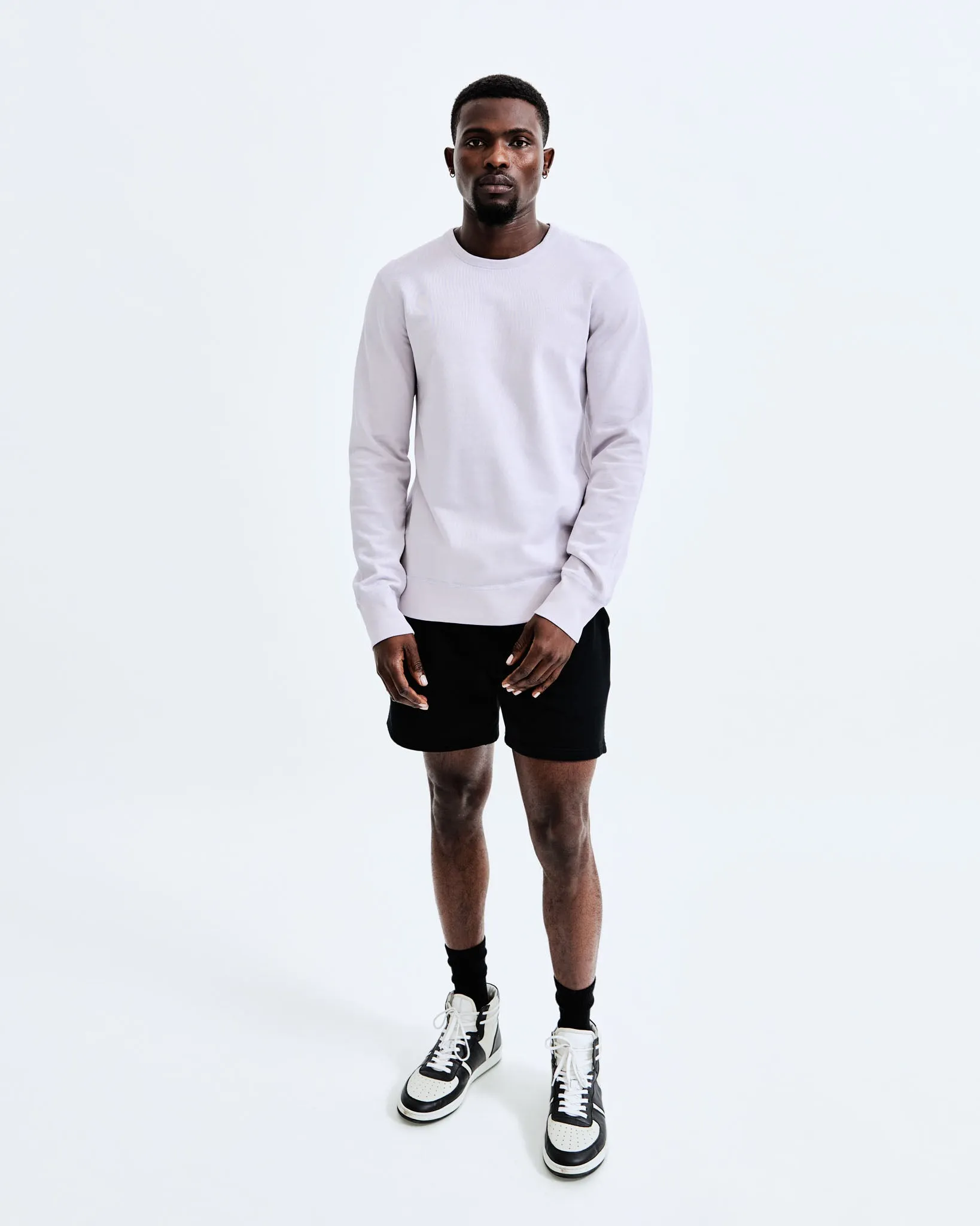 Lightweight Terry Slim Crewneck