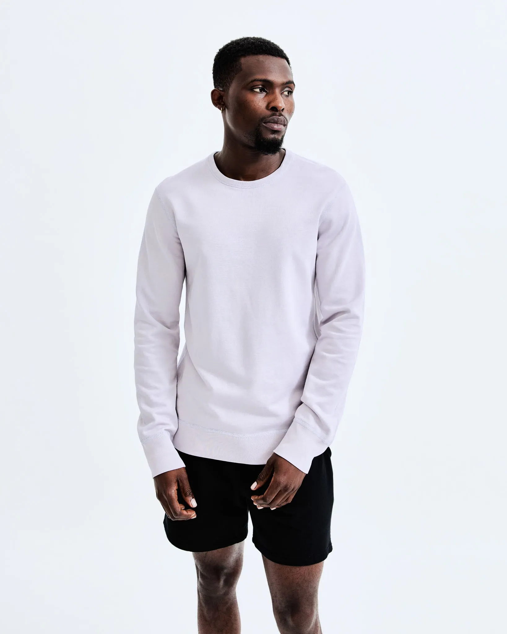 Lightweight Terry Slim Crewneck