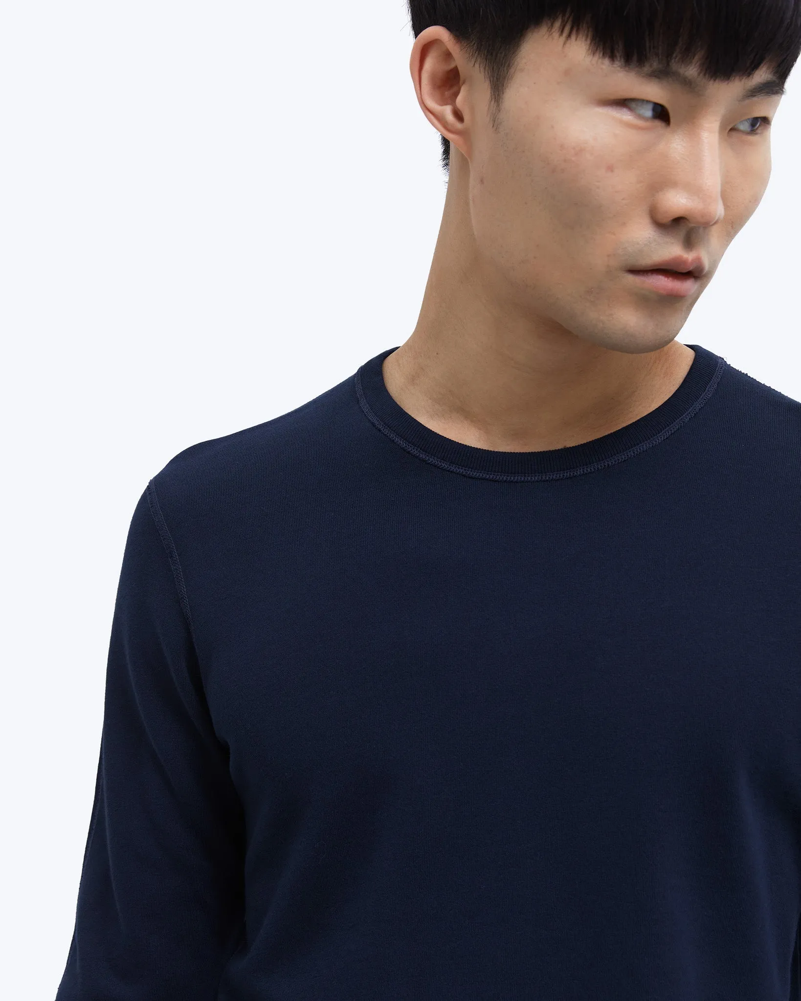 Lightweight Terry Slim Crewneck