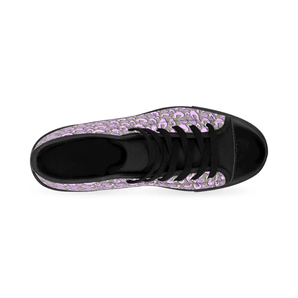 Lilac Snooty Cats Women's High-top Sneakers