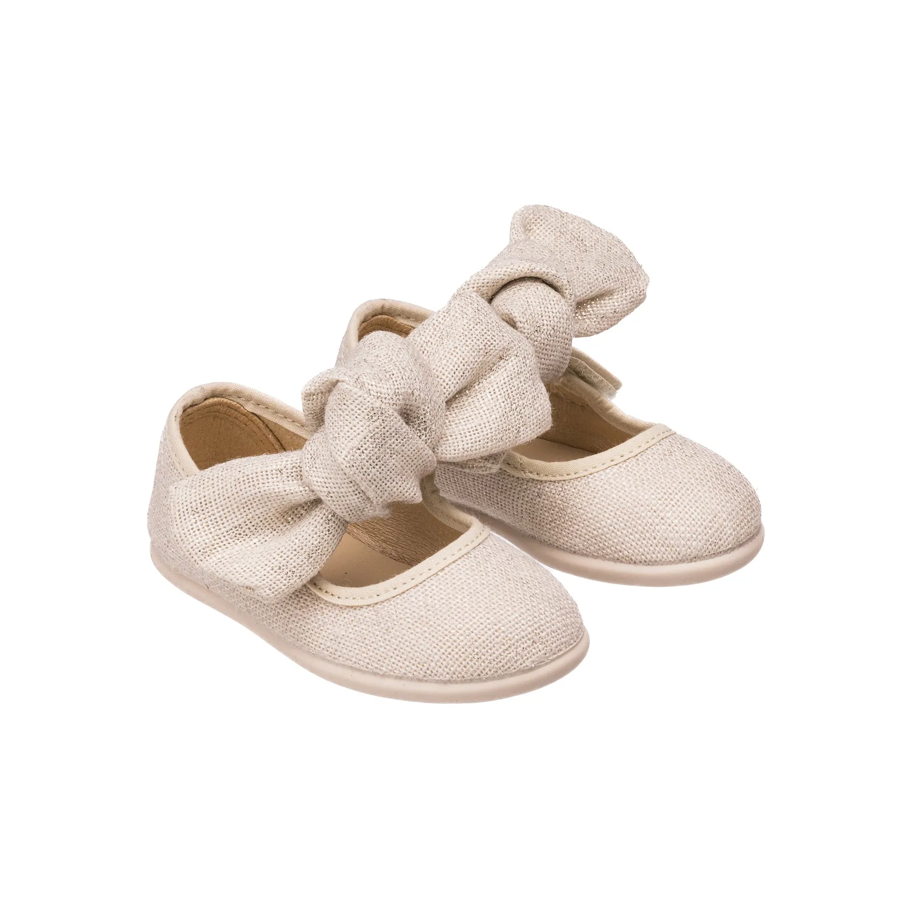 Linen Bow Mary Jane Ice