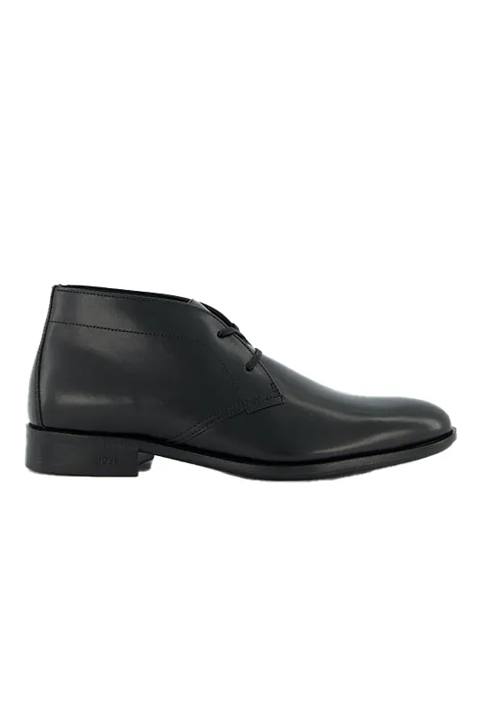 Men's BOSS Black Colby_Desb_bu Black Leather Dress Shoes