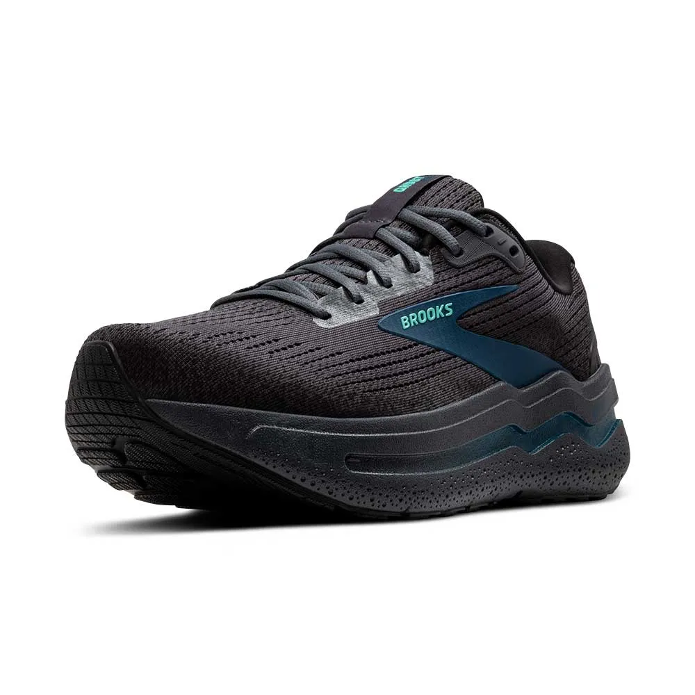 Men's Ghost Max 2 Running Shoe - Ebony/Cockatoo/Blue Sapphire - Extra Wide (4E)