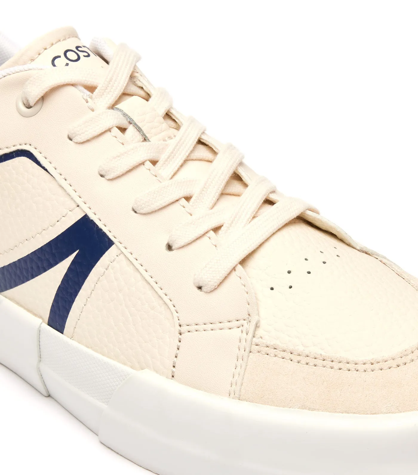 Men's L004 Leather Trainers Off White/Navy