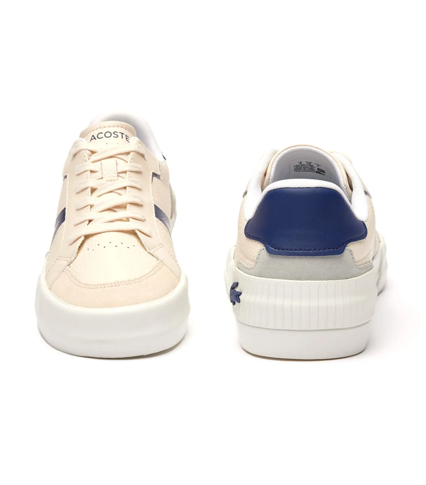 Men's L004 Leather Trainers Off White/Navy