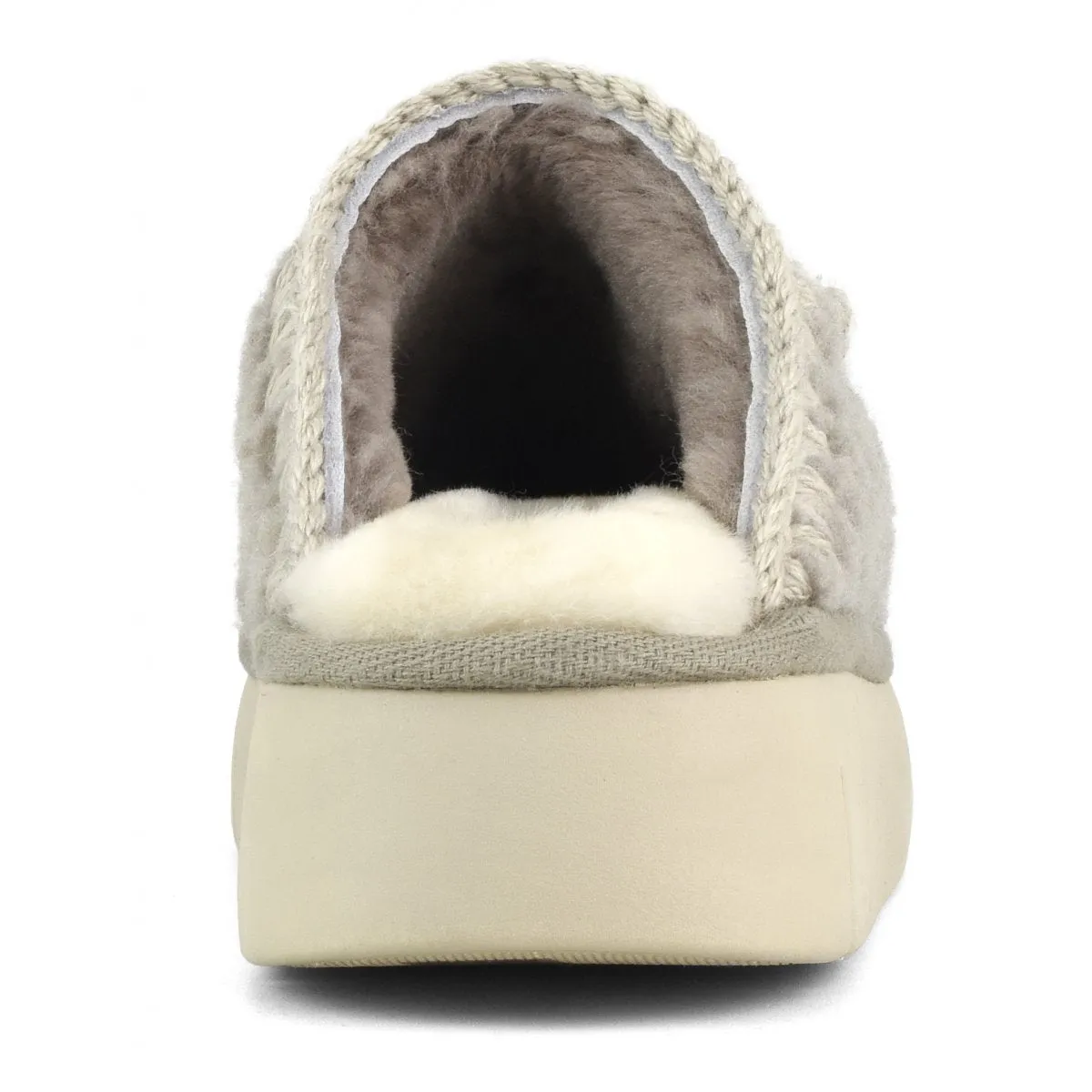 MOU - Bounce Clog Curly Sheepskin in Elephant Grey