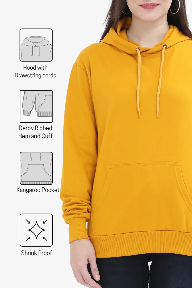 Mustard Yellow Hoodie for women