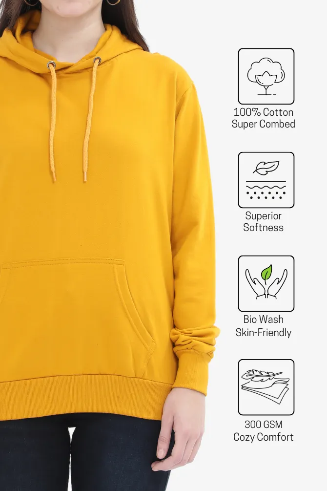 Mustard Yellow Hoodie for women