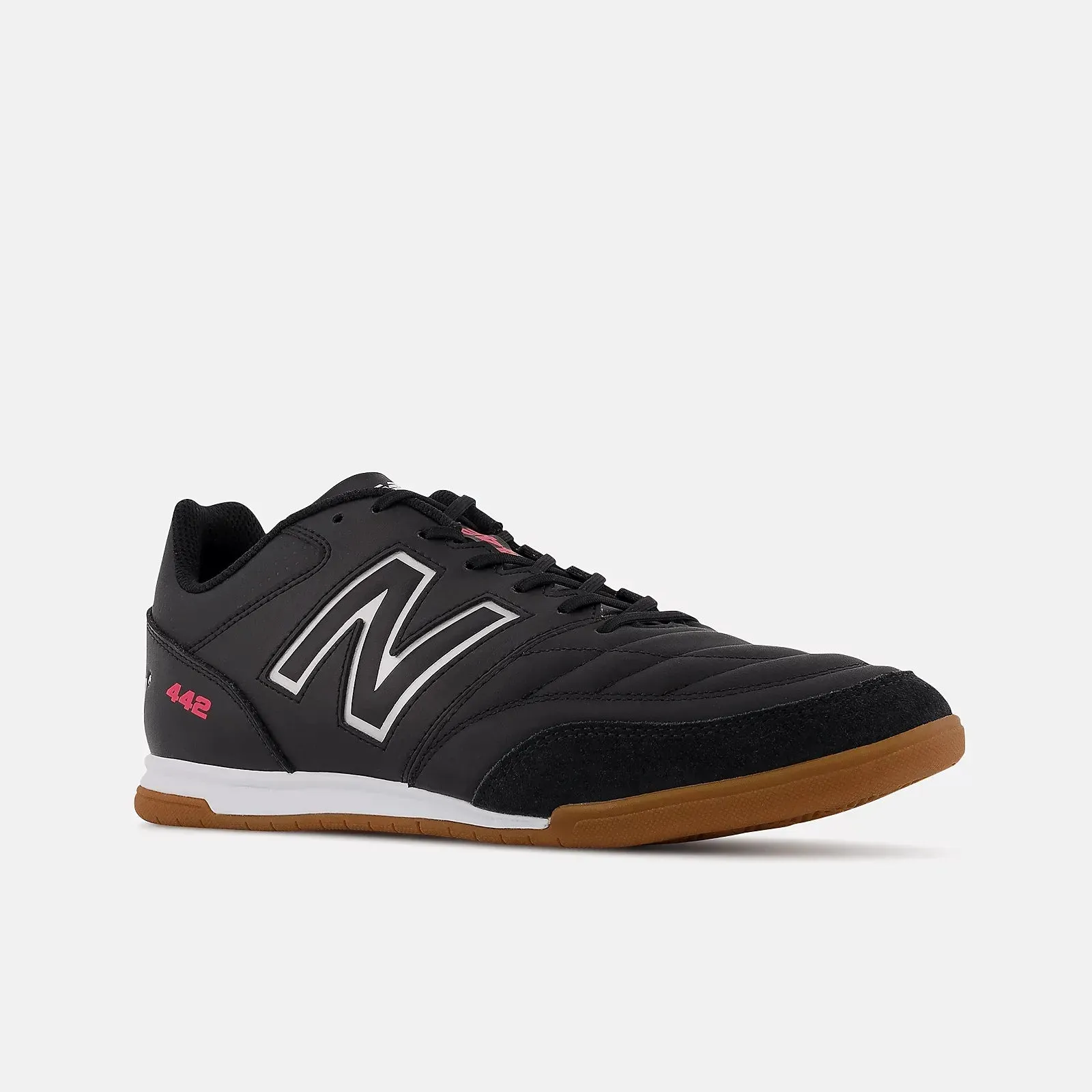 New Balance 442 V2 Team Indoor 2E Wide - Black-White