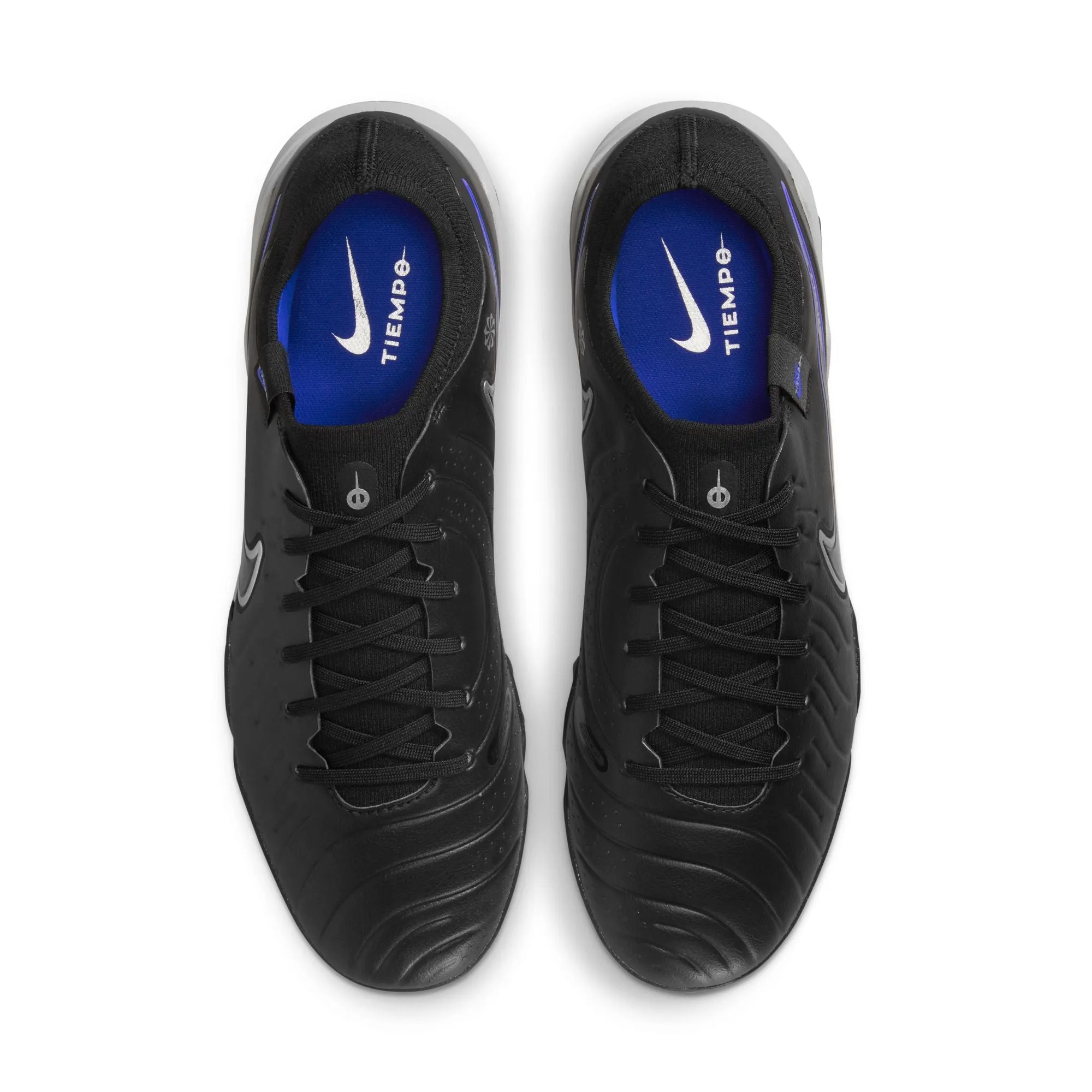 Nike Tiempo Legend 10 Pro TF Turf Soccer Cleat - Black/Chrome/HyperRoyal