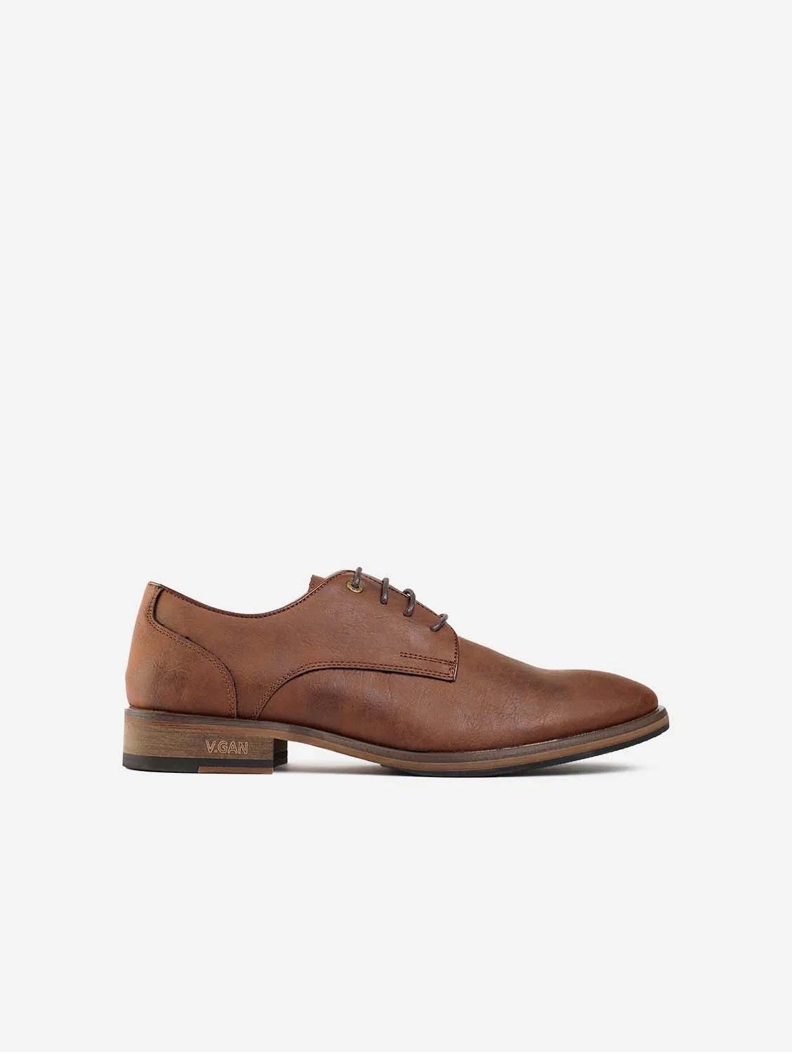 Oatmeal 2 Men's Vegan Leather Derby Shoes | Tan