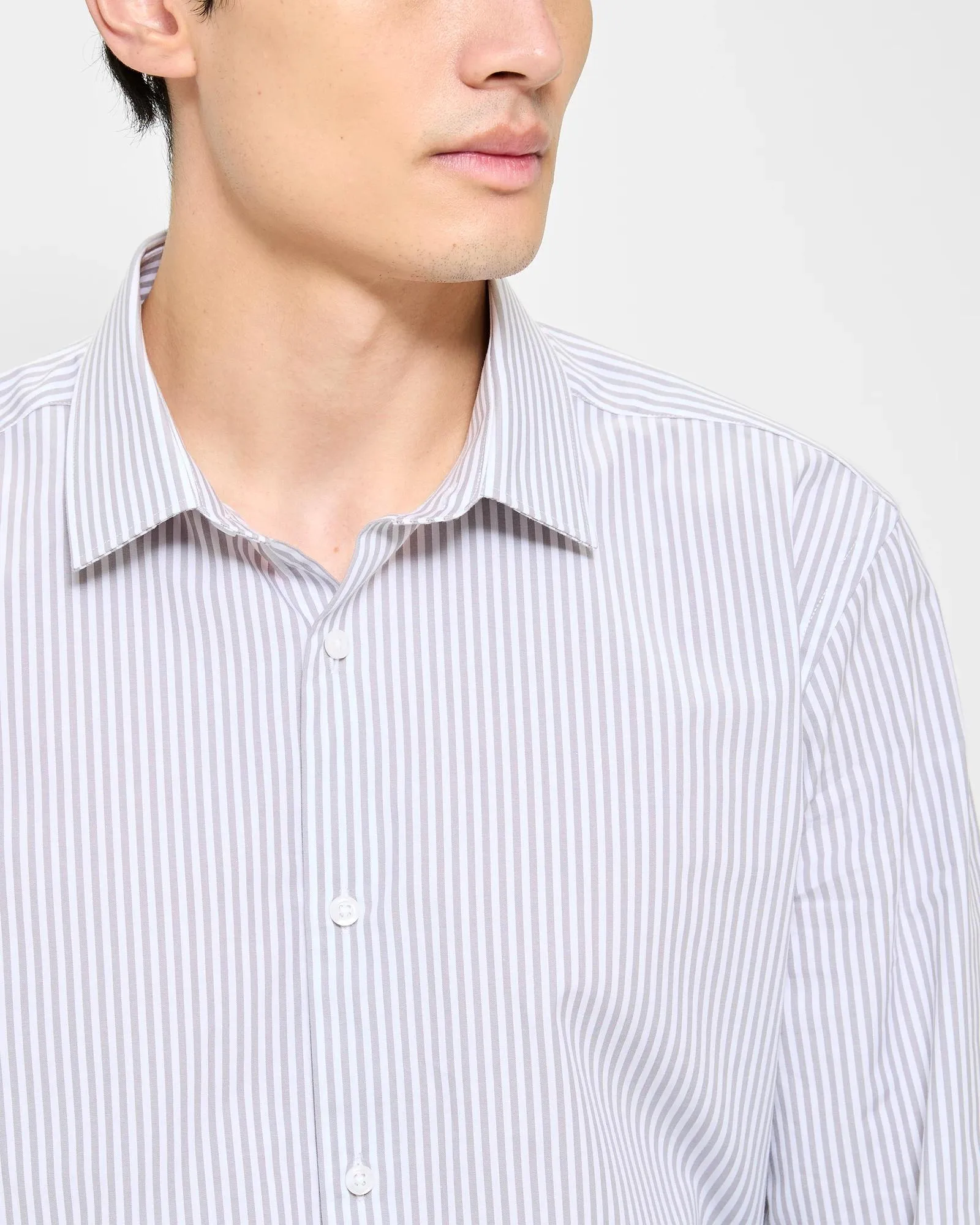 popular  Long Sleeve Stripe Print Shirt - Preview