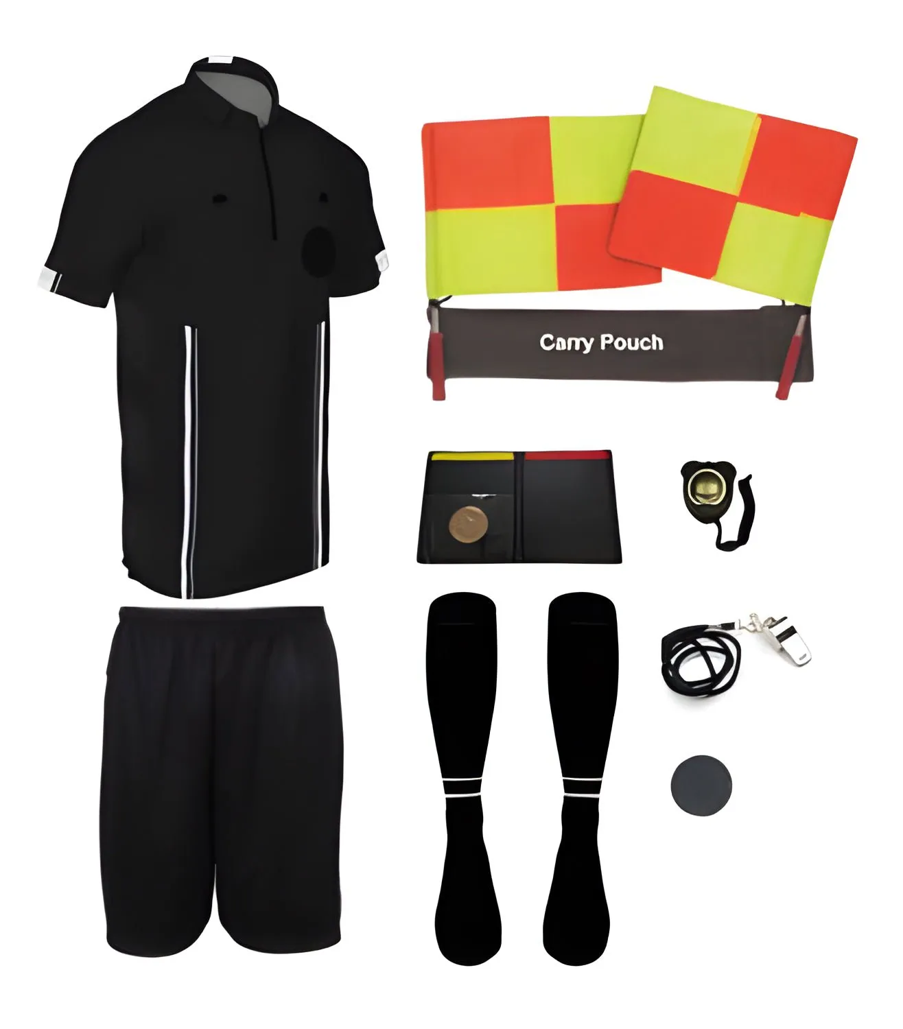 Pro Soccer Referee Uniform – 11 Piece Complete Referee Kit