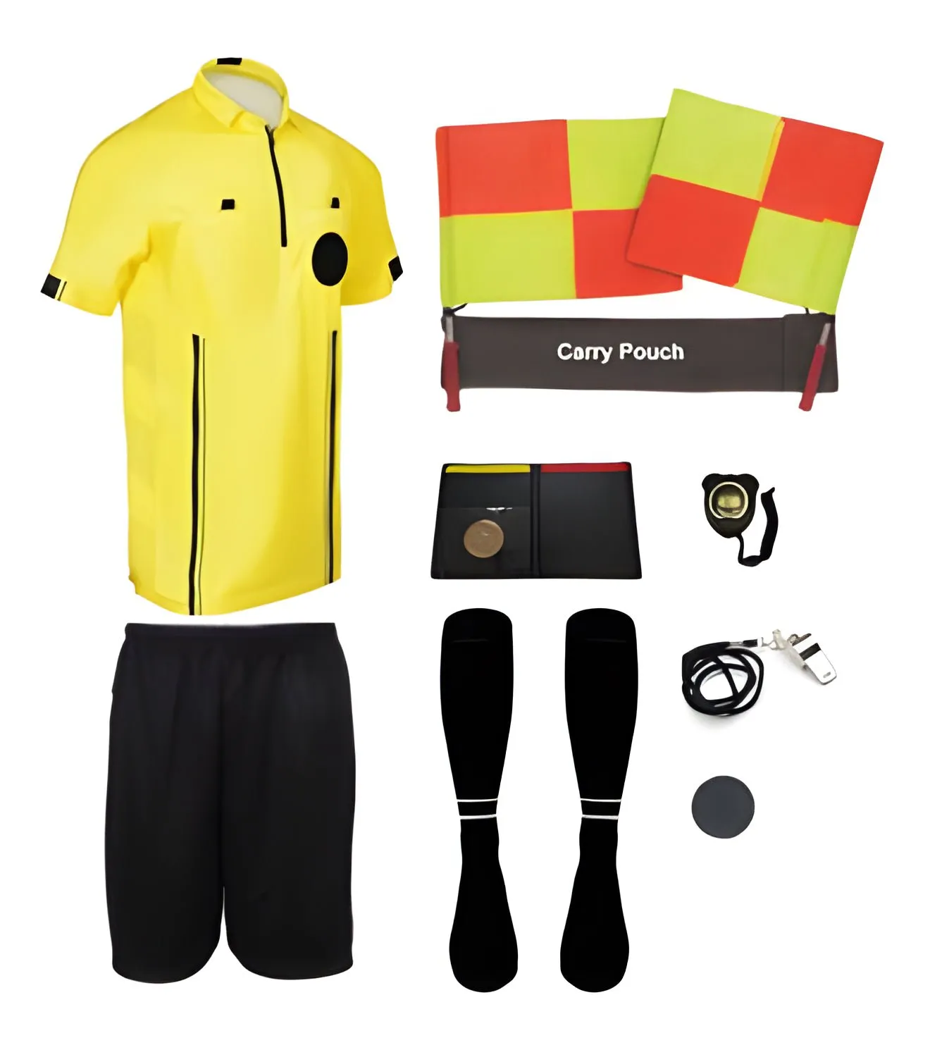 Pro Soccer Referee Uniform – 11 Piece Complete Referee Kit