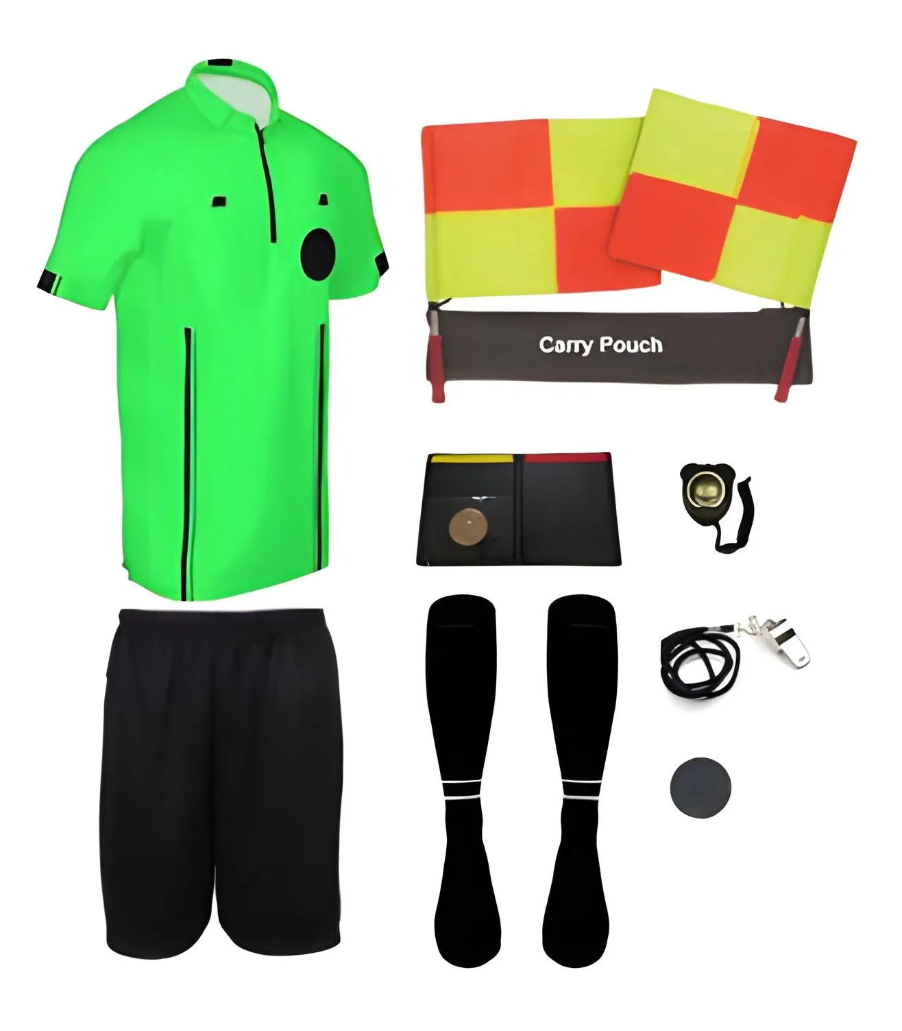 Pro Soccer Referee Uniform – 11 Piece Complete Referee Kit